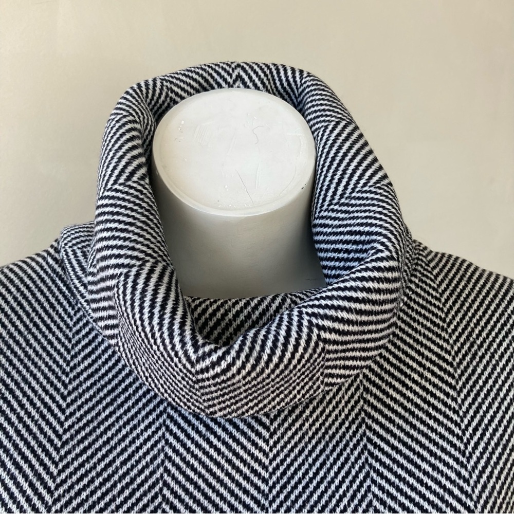 Herringbone Mock Neck Patterned Sweater - image 4